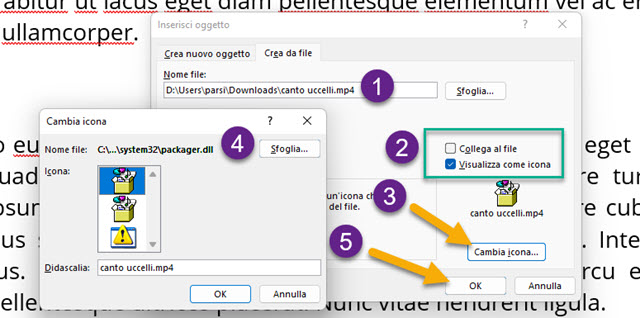 implementare collegare il file