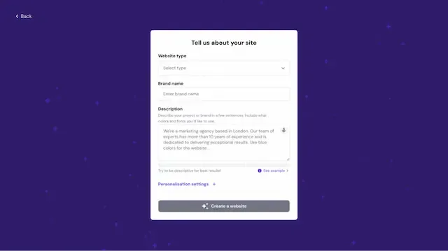check AI Website Builder Features with hostinger