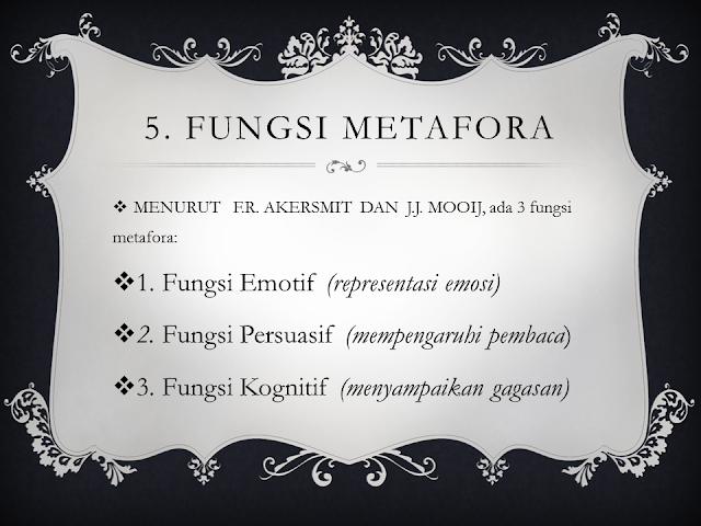 Fungsi Metafora Menurut ER. Akersmit dan J.J. MOOIJ