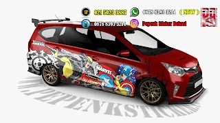 Mobil,Sigra,calya,decal sticker,Cutting Sticker,sticker mobil,marvel,jakarta,Bekasi,