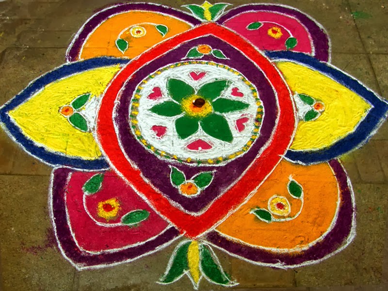 10 types of flowers list Simple Rangoli Designs | 800 x 600