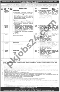 Forest Department Lahore Jobs