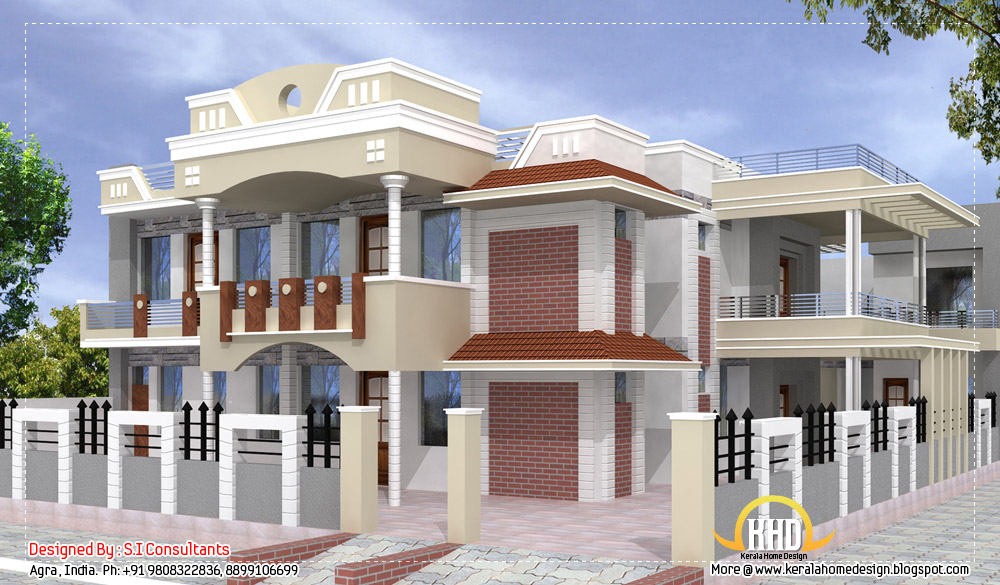 Indian home design with plan - 5100 Sq. Ft. - Kerala home 