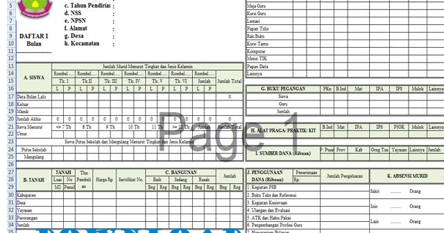 Download Contoh Format Daftar 1 Terbaru - Contoh File Guru