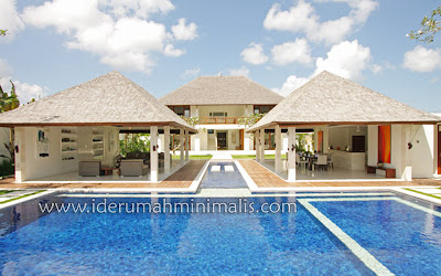 MODEL KOLAM RENANG VILLA BALI DESAIN RUMAH MINIMALIS