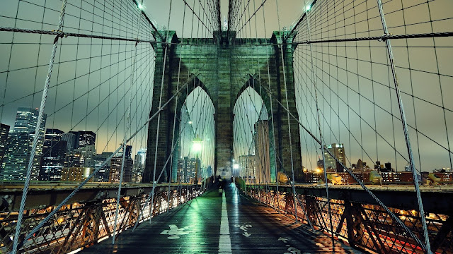 Brooklyn Bridge HDR HD Wallpaper