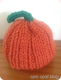 mini pumpkin knitted