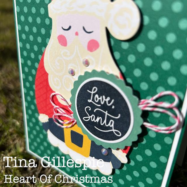 scissorspapercard, Heart Of Christmas, Stampin' Up! Love, Santa Tag Kit