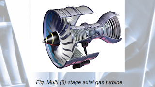 Multi (8) stage axial gas turbine