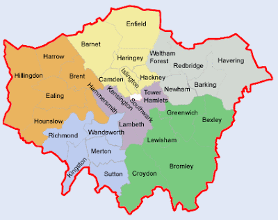 London Map Political Regional