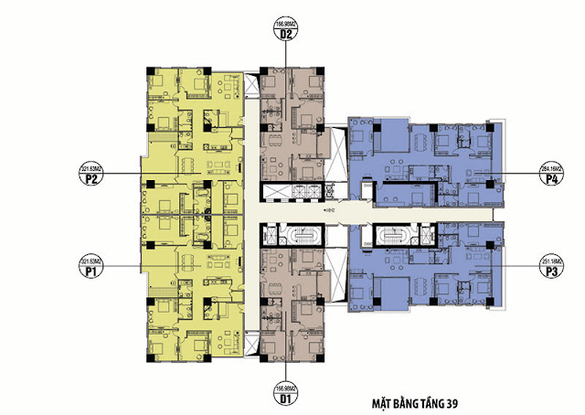Mặt bằng tầng 39