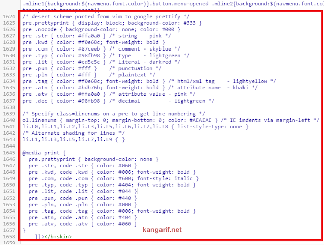 Cara Mempercantik Tampilan Code Snippet di Blogger