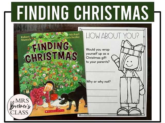 Finding Christmas book activities unit with literacy printables, reading companion activities, lesson ideas, and a craft for Kindergarten and First Grade