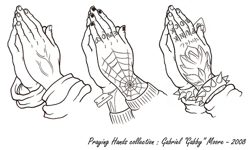Ideas praying hand tattoo pictures 