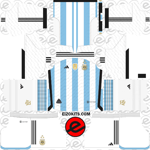 Argentina DLS Kits 2022 World Cup Champions Adidas - Dream League Soccer Kits (Home)