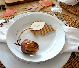 corrugated Leaf Place Cards DIY