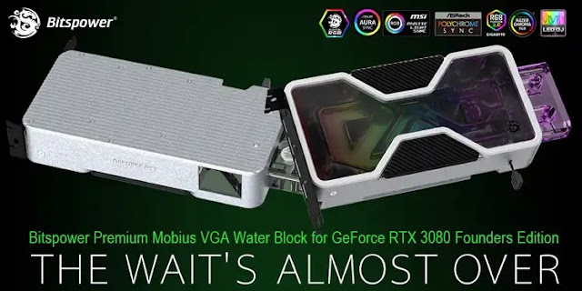 Bitspower unveils backlit waterblock for GeForce RTX 3080 FE