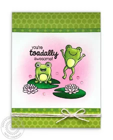 Sunny Studio Stamps: Froggy Friends Toadally Awesome Frog Card by Mendi Yoshikawa