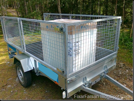 Nytt Obromsat bilsläp släp galler grindar tipp