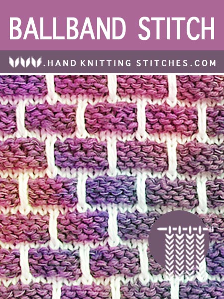 Hand Knitting Stitches - Ballband Slip Stitch Pattern #knitting #knittingstitches #knit