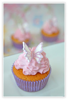 Cupcakes decorados con mariposas