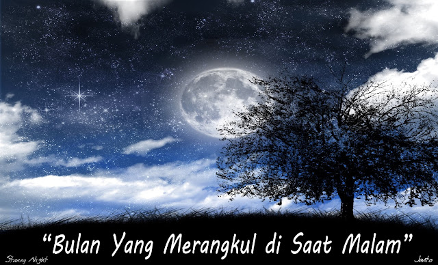 Bulan Yang Merangkul di Saat Malam