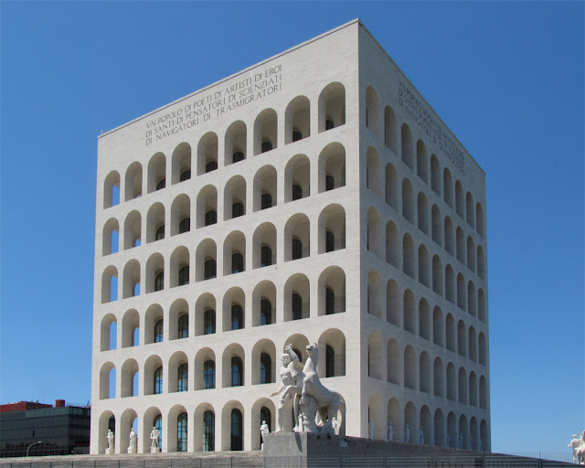 Palazzo della Civiltà Italiana, Colosseo Quadrato, Square Colosseum, EUR, Rome