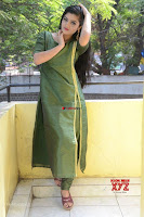Akshitha cute beauty in Green Salwar at Satya Gang Movie Audio Success meet ~  Exclusive Galleries 036.jpg