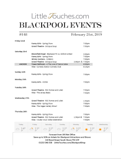 B2B Blackpool Hotelier Free Resource - Blackpool Shows and Events February 22 to February 28 - PDF What's On Guide Listings Print-off #148 Thursday February 21