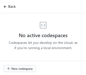 + New codespace