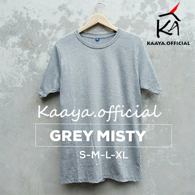 Rekomendasi Kaos Polos Warna Grey Misty Cotton Combed 30s