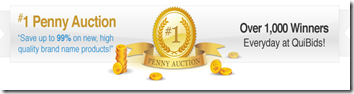 QuiBids Penny Auction banner