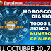 HORÓSCOPO 11 OCTUBRE 2017 Y NÚMEROS DE LA SUERTE