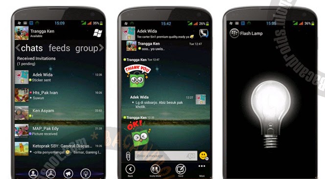 BBM Mod WindowsPhone Transparan Flash Lamp Versi 2.5.1.46