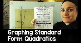 I had stalled a bit on my mission to make videos to go along with all of my math cheat sheets. It feels good to be back at it! The graphing quadratics in standard form quadratics cheat sheet in this post was a teacher request. It's a brand new step-by-step on graphing standard form quadratics.