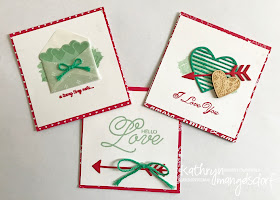 Stampin' Up! Sealed with Love & Love Notes Framelits Dies, Valentine's Day Card created by Kathryn Mangelsdorf