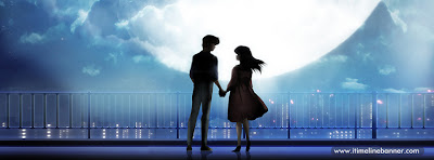 Couple in Moonlight Facebook Timeline Cover