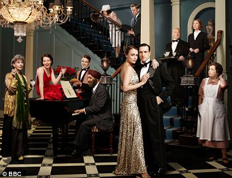  their family and staff in the reception hall of 165 Eaton Place.