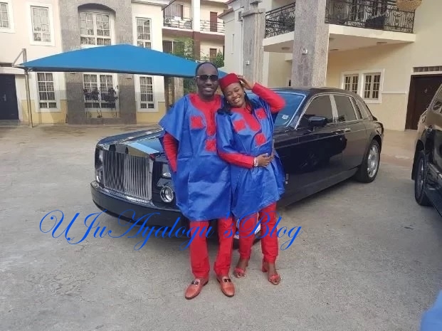 Awww! Apostle Suleman and his wife look like lovestruck teenagers in these matching outfits 