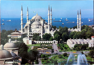 Example Postcard: Mosque in Istanbul Turkey