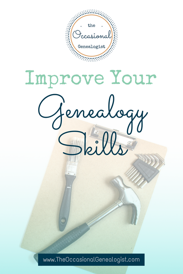 Pick your own genealogy skill to improve from this round-up on The Occasional Genealogist #genealogy #familyhistory