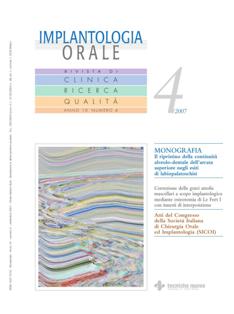 Implantologia Orale 2007-04 - Settembre 2007 | ISSN 1827-3742 | TRUE PDF | Bimestrale | Professionisti | Odontoiatria | Tecnologia