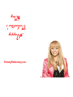 Valentine cards from Hannah Montana