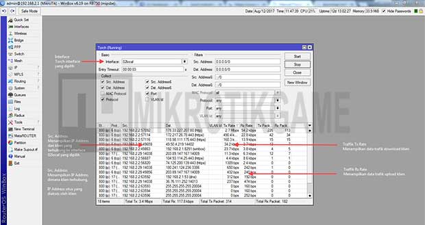 Cara Monitor Trafik Jaringan Secara Realtime dengan Torch MikroTik