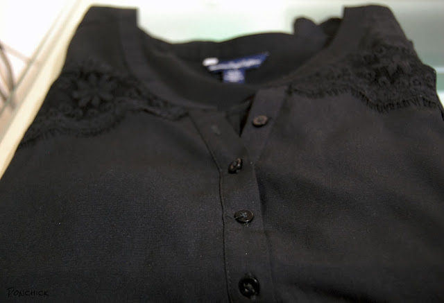 shear blouse black