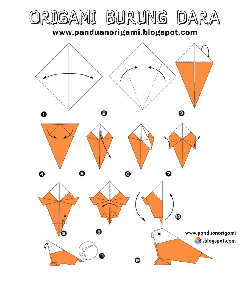 Gambar Membuat Origami  Documents Gambar Burung  di Rebanas 