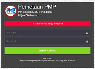 Cara Mengatasi Aplikasi PMP 2018.07 Tidak Terhubung Dengan Dapodik Versi 2019