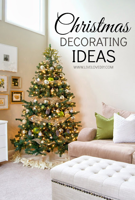 Christmas decorating ideas that you can make yourself! This post is full of DIY ideas for any budget and any skill level! Ornaments, wreaths, tree skirts, and more!