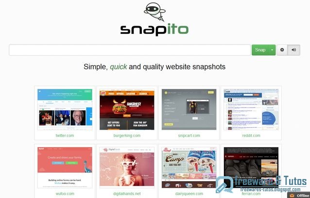 Snapito : un outil en ligne pour capturer des pages web entières