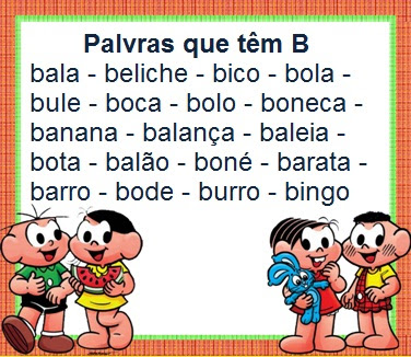 Lista de palavras BA - BE - BI - BO - BU png